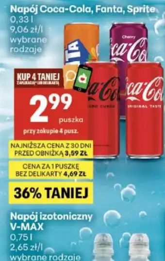 Delikatesy Centrum Napój Coca-Cola, Fanta, Sprite oferta