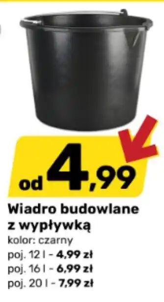 Bricomarche Wiadro budowlane z wypływką oferta