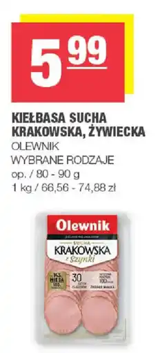 EuroSPAR Kiełbasa Sucha Krakowska Żywieceka Olewnik oferta