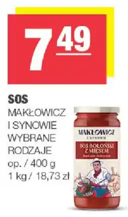EuroSPAR Sos Makłowicz i Synowie Wybrane Rodzaje oferta