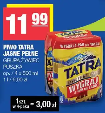 EuroSPAR Piwo Tatra Jasne Pełne oferta