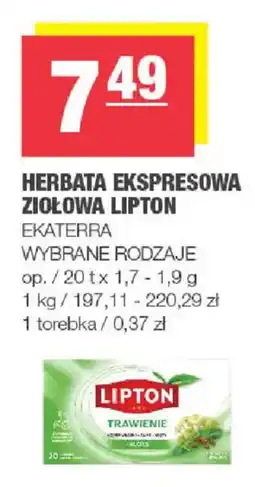 EuroSPAR Herbata Ekspresowa Ziołowa Lipton Ekattera oferta