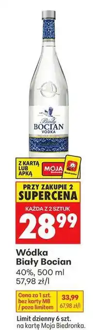 Biedronka Wódka Biały Bocian oferta