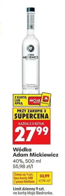 Biedronka Wódka Adam Mickiewicz oferta