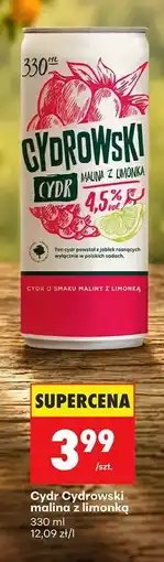Biedronka Cydr Cydrowski malina z limonką oferta