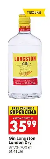 Biedronka GIN LONGSTON LONDON DRY oferta