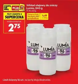 Biedronka Wkład olejowy do zniczy Lumia 240 g oferta