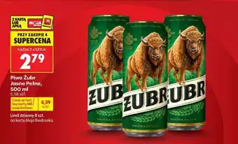 Biedronka Piwo Żubr Jasne Pełne, 500 ml oferta