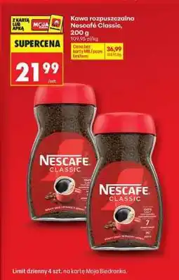 Biedronka Kawa rozpuszczalna Nescafe Classic , 200 g oferta
