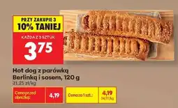 Biedronka Hot dog z parówką Berlinką i sosem , 120 g oferta