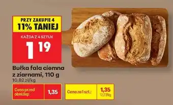 Biedronka Bułka fala ciemna z ziarnami, 110 g oferta