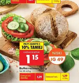 Biedronka Bułka razowa 80 g oferta