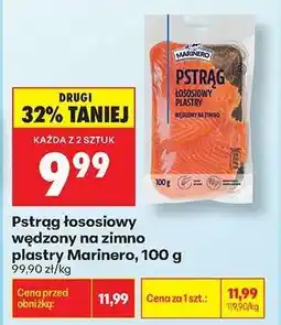 Biedronka Pstrąg łososiowy wędzony na zimno plastry Marinero, 100 g oferta