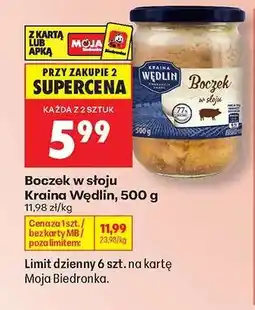 Biedronka Boczek w słoju Kraina Wędlin, 500 g oferta
