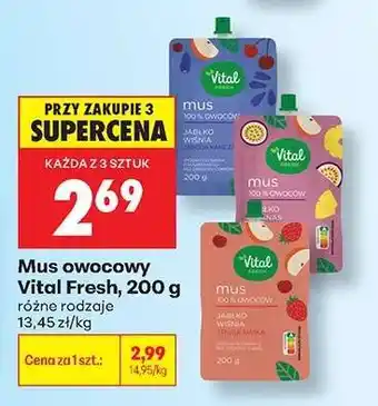 Biedronka Mus owocowy Vital Fresh , 200 g oferta