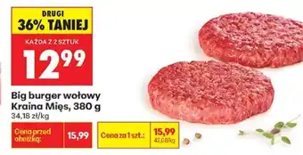 Biedronka Big burger wołowy Kraina Mięs, 380 g oferta