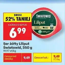 Biedronka Ser żółty Liliput Światowid, 350 g oferta