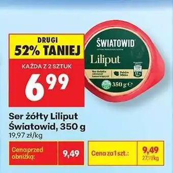 Biedronka Ser żółty Liliput Światowid, 350 g oferta