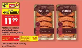 Biedronka Kiełbasa z szynki sądecka Kraina Wędlin Select, 450 g oferta