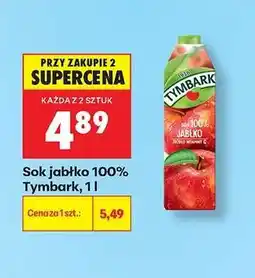 Biedronka Sok jabłko 100% Tymbark, 1 l oferta