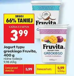 Biedronka Jogurt typu greckiego Fruvita, 400 g oferta