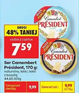 Biedronka Ser Camembert Président, 170 g oferta