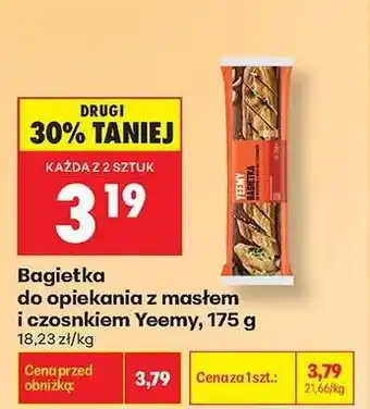 Biedronka Bagietka do opiekania z masłem i czosnkiem Yeemy, 175 g oferta