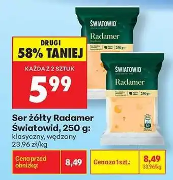 Biedronka Şer żółty Radamer : Światowid , 250 g oferta