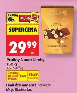 Biedronka Praliny Nuxor Lindt, 150 g oferta