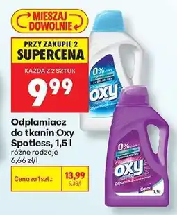 Biedronka Odplamiacz do tkanin Oxy Spotless, 1,5 l oferta