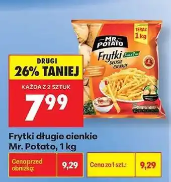 Biedronka Frytki długie cienkie Mr. Potato 1 kg oferta
