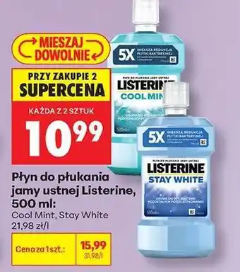 Biedronka Płyn do płukania jamy ustnej Listerine 500 ml oferta