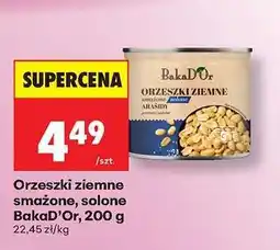 Biedronka Orzeszki ziemne smażone, solone BakaD'Or, 200 g oferta