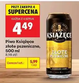 Biedronka Piwo Książęce złote pszeniczne, 500 ml oferta