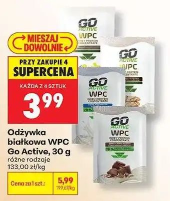 Biedronka Odżywka białkowa WPC go Active, 30 g oferta