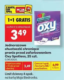 Biedronka Oxy Spotless, 25 szt oferta