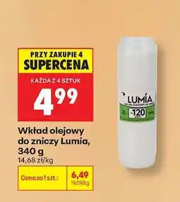 Biedronka Wkład olejowy do zniczy Lumia , 340 g oferta