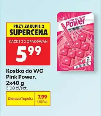 Biedronka Kostka do WC Pink Power, 2x40 g oferta