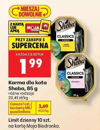 Biedronka Karma dla kota Sheba, 85 g oferta