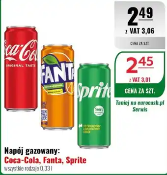 Eurocash Napój gazowany: Coca-Cola, Fanta, Sprite oferta