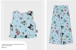 Sinsay Komplet: bluzka bez rękawów i spodnie Hello Kitty and Friends x Powerpuff Girls oferta