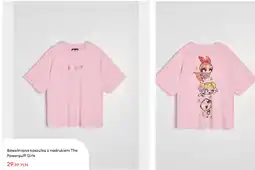 Sinsay Bawełniana koszulka z nadrukiem The Powerpuff Girls oferta