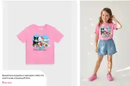 Sinsay Bawełniana koszulka z nadrukiem Hello Kitt and Friends x Powerpuff Girls oferta