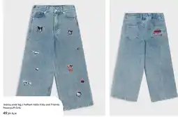 Sinsay Jeansy wide leg z haftem Hello Kitty and Friends Powerpuff Girls oferta
