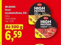 Lidl Deser wysokobiałkowy Milbona High Protein truskawka XXL oferta