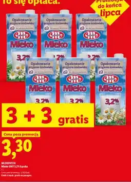 Lidl Mleko UHT 3,2% Łączka Mlekovita oferta