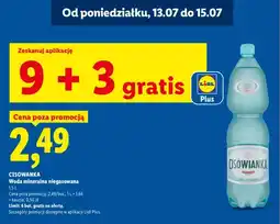 Lidl Woda mineralna niegazowana Cisowianka oferta