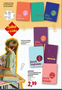 Lidl Zeszyt przedmiotowy A5 Chemia Beniamin 60 kartek oferta
