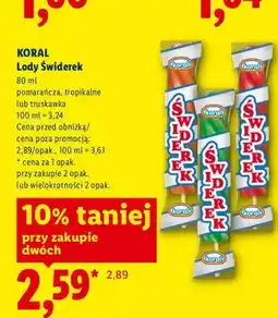 Lidl Lody Świderek tropikalne Koral oferta