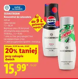 Lidl Koncentrat do saturatora Sodastream Pepsi Zero Cukru oferta